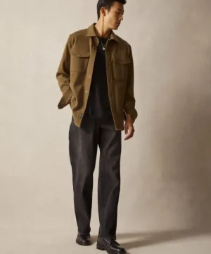 Outlet Todd Snyder Knit Military Shirt in Dry Sage Green