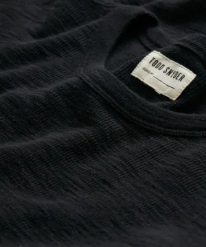 Best Todd Snyder Lightweight Mini Waffle Tee in top Black