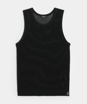 Clearance Todd Snyder Luxe Mesh Tank in Black