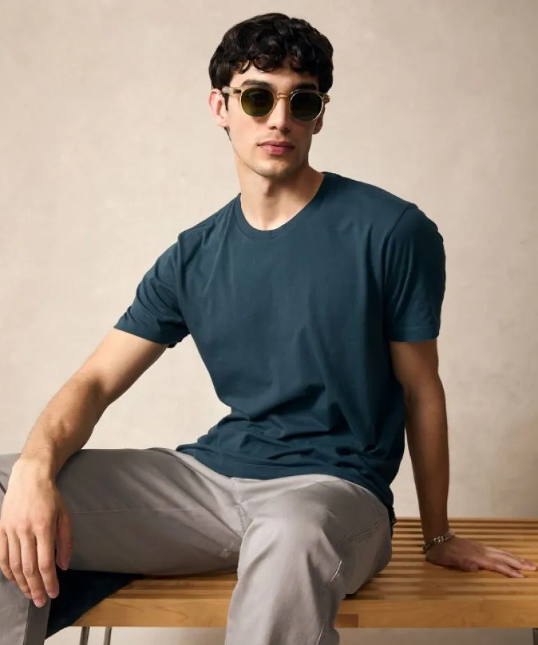 Outlet Todd Snyder Made in L.A. Premium Jersey Tee in Hudson Bay Green
