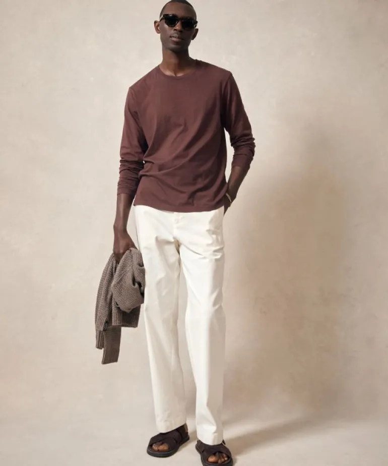 Sale Todd Snyder Made in L.A. Premium Jersey Tee in Cordovan Brown