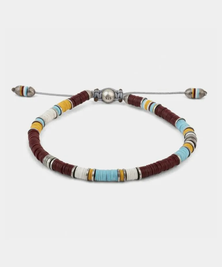 Clearance Maor Boho Bracelet in Burgundy Mix Blue
