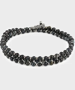 Shop Maor The Silver Agora Bracelet / Necklace in Navy Blue