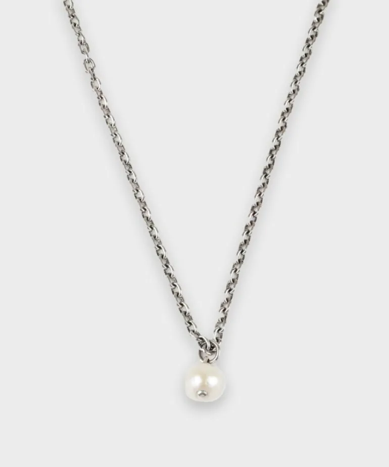 New Maor Unita Necklace In Silver / Pearl in Silver Purple