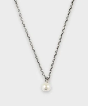 New Maor Unita Necklace In Silver / Pearl in Silver Purple