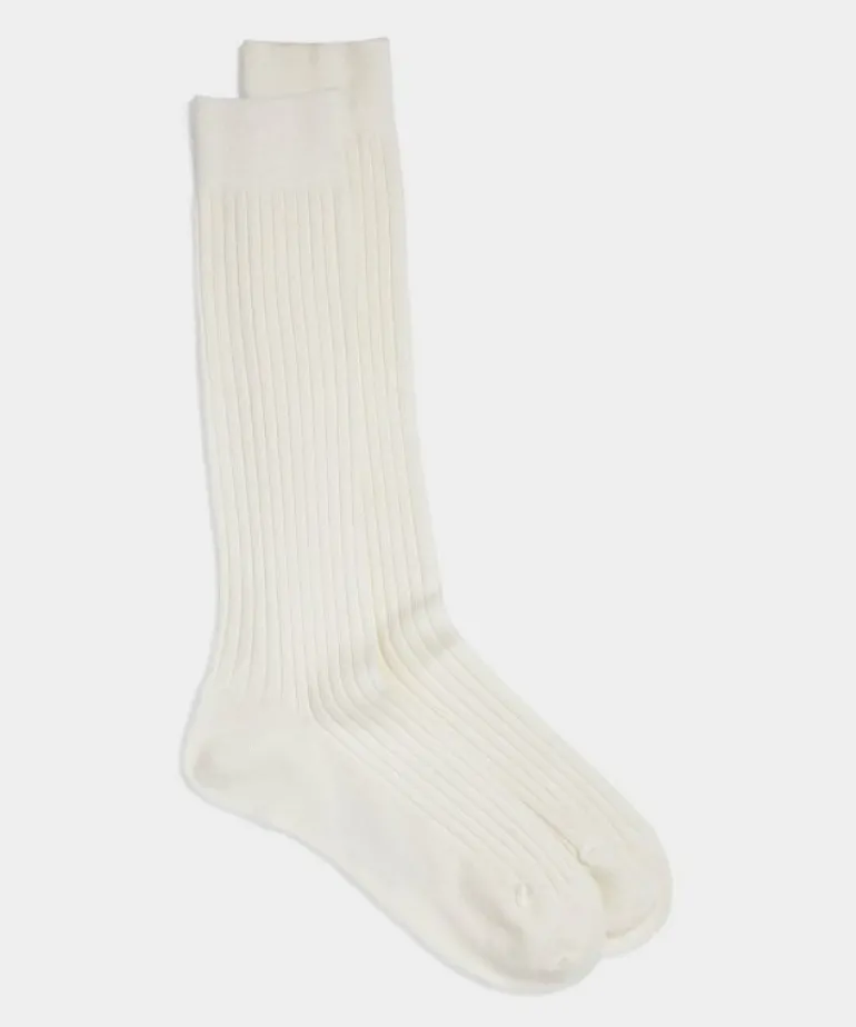 Hot Todd Snyder Merino Dress Sock in White