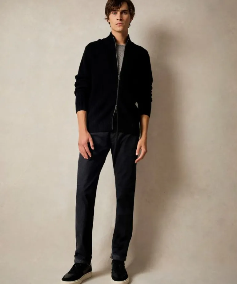 Fashion Todd Snyder Merino Full-Zip Sweater in Black
