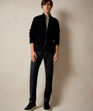 Fashion Todd Snyder Merino Full-Zip Sweater in Black
