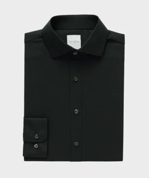 Best Todd Snyder Merino Spread Collar Dress Shirt in Pitch Black