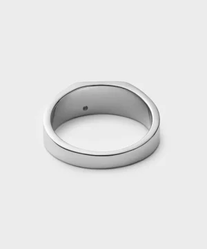 New Miansai Geo Signet Diamond Ring Diamond in Sterling Silver Black
