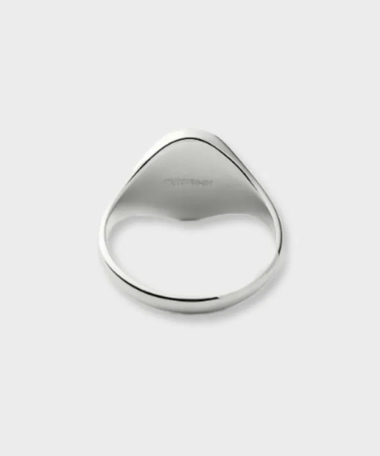Discount Miansai Heritage Ring with Enamel, Sterling Silver Grey