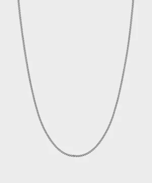 Shop Miansai 2mm Sterling Silver Cuban Chain Grey