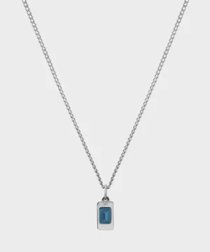 Cheap Miansai Valor Topaz Necklace in Sterling Silver Blue