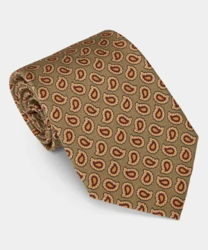 Discount Todd Snyder Micro Paisley Silk Tie in Light Green