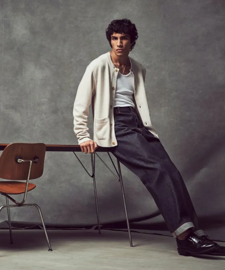Best Sale Todd Snyder Nomad Cashmere Cardigan in Bisque White