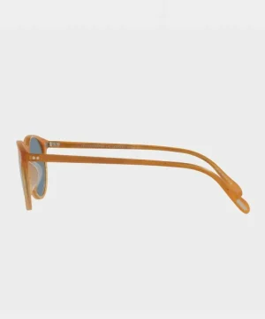 Discount Oliver Peoples Riley Sunglasses in Semi Matte Amber Tortoise Brown