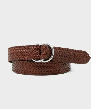 Shop Todd Snyder O-Ring Braided Belt in Warm Cognac Brown