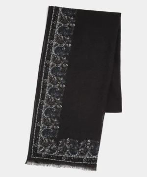 Clearance Todd Snyder Paisley Tailored Scarf in Black