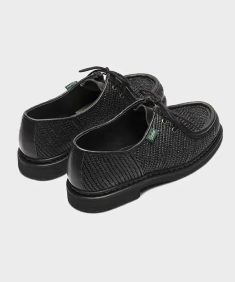 New Paraboot Michael in Raphia Noir Black