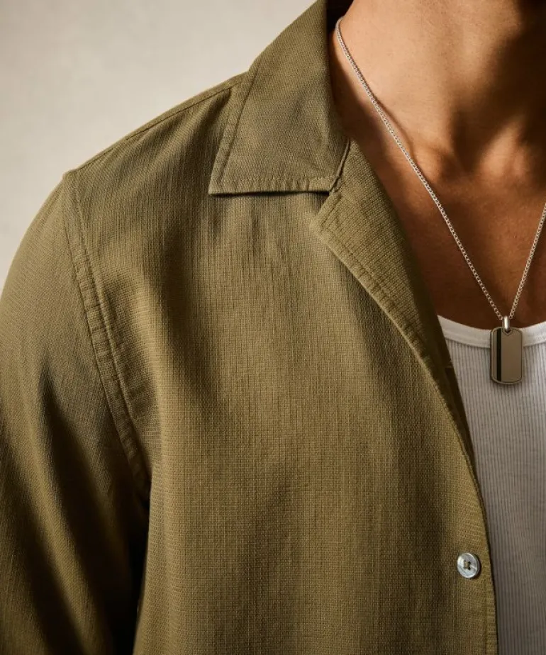 Clearance Todd Snyder Pique Hollywood Shirt in Olive Green