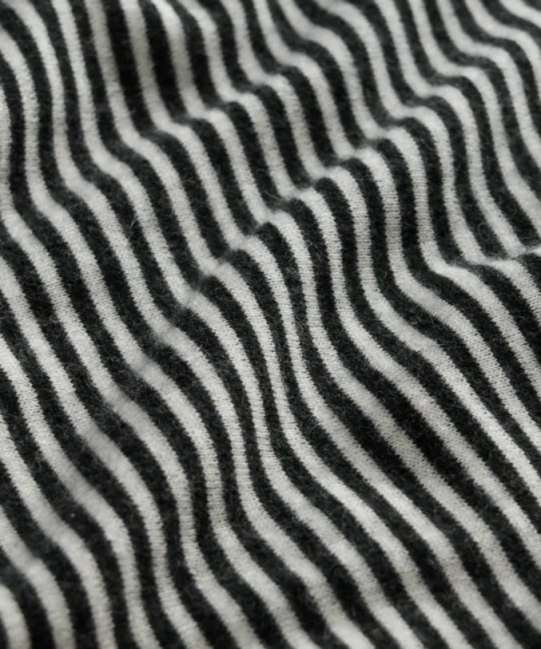 New Todd Snyder Premium Cashmere Pocket Tee in Stripe Black