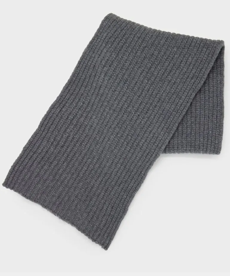 Cheap Todd Snyder Recycled Cashmere Scarf Half Cardigan Stitch in Heather Grey