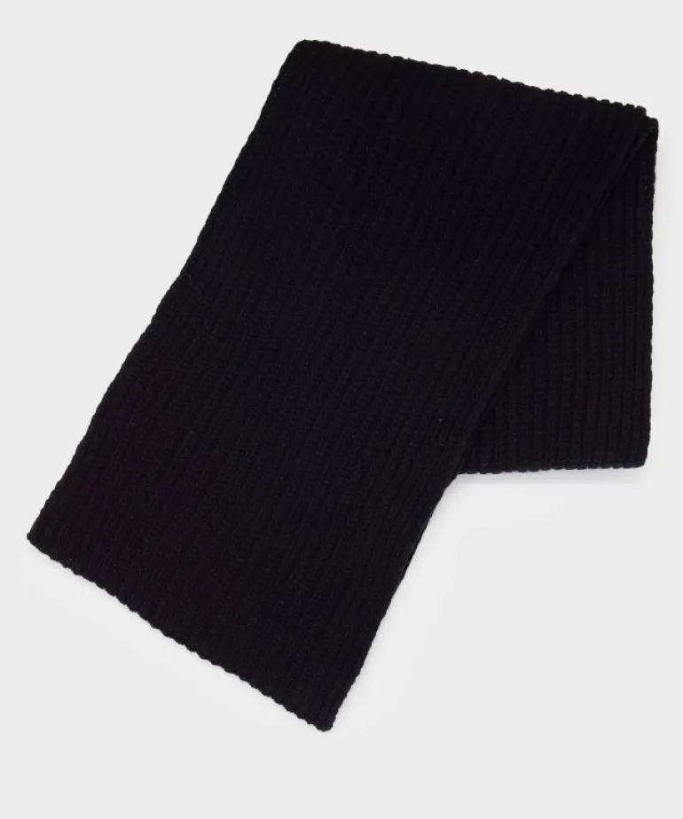 Fashion Todd Snyder Recycled Cashmere Scarf Half Cardigan Stitch in Black