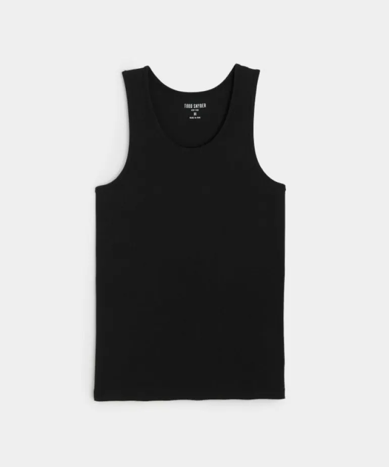 Store Todd Snyder Ribbed Tank in Black