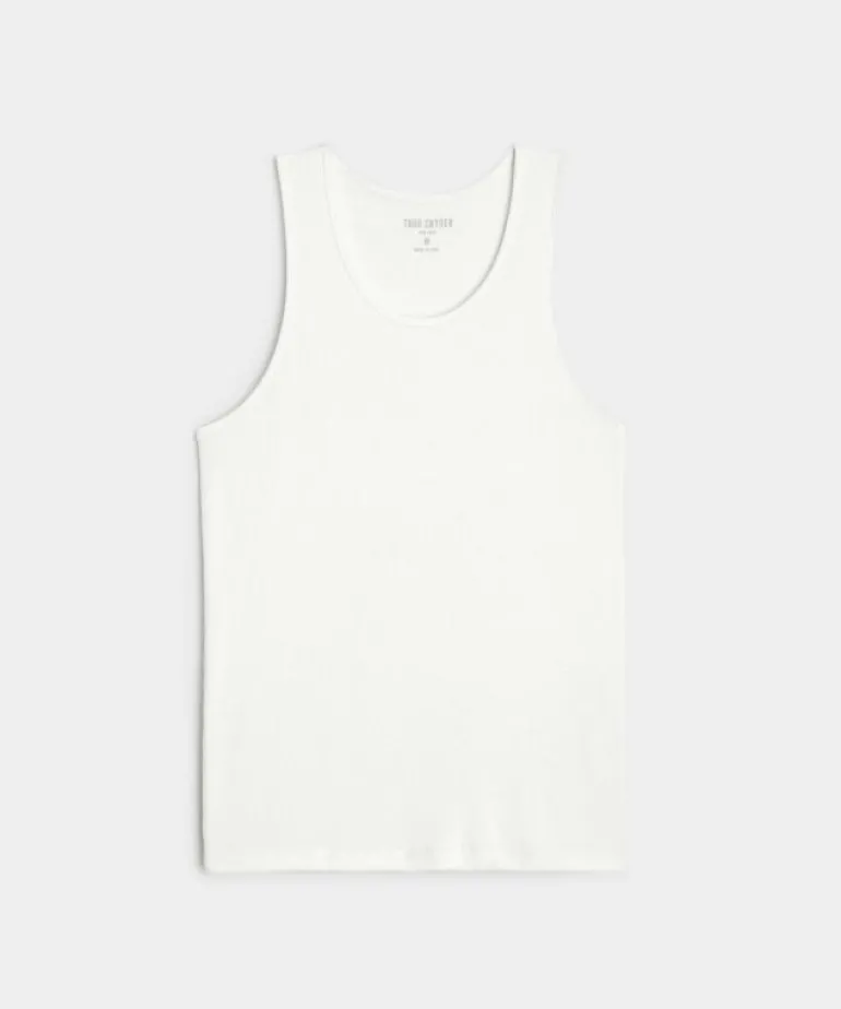 Outlet Todd Snyder Ribbed Tank in White