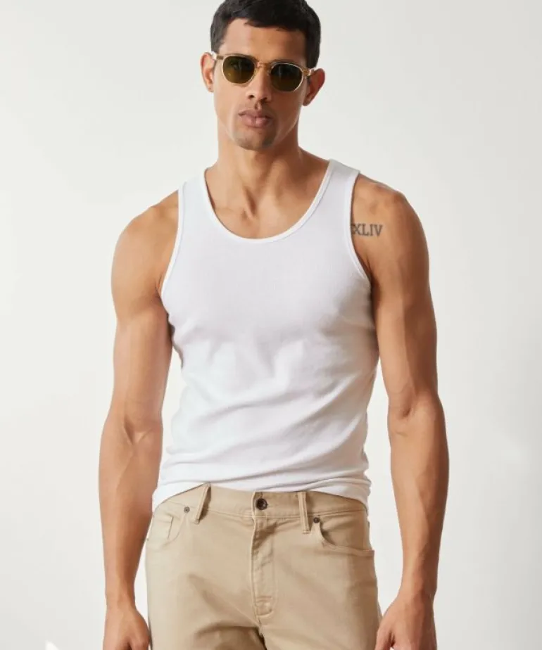 Outlet Todd Snyder Ribbed Tank in White