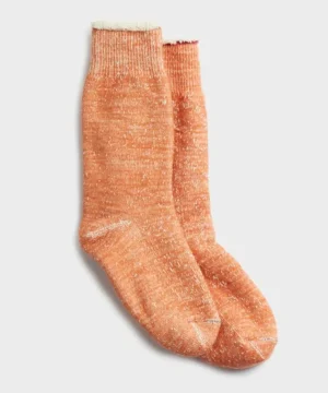 Shop RoToTo Double Face Crew Sock in Orange