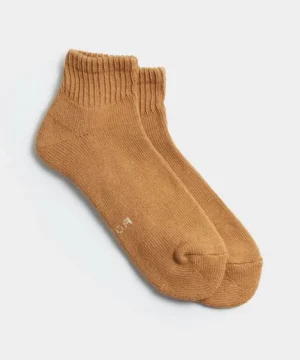 Fashion RoToTo Organic Daily 3 Pack Ankle Socks in & Ecru Brown