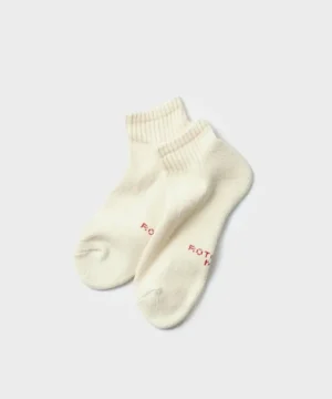 Cheap RoToTo Organic Daily 3 Pack Ankle Socks in Ecru White