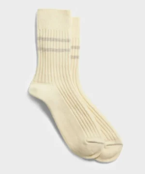 Discount RoToTo Special Trio Socks in Off / Grey White