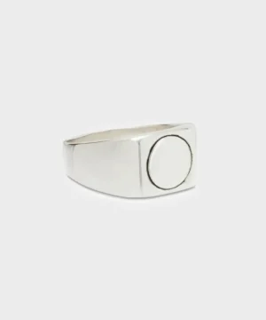 Shop Scosha Geometric Signet in Silver Multi