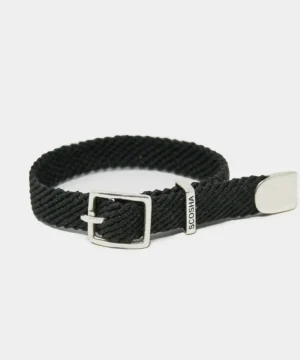Hot Scosha Macrame Belt Bracelet in With Sterling Silver Black