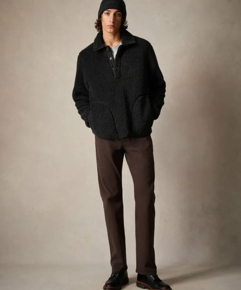 Best Todd Snyder Sherpa Snap Pullover in Charcoal Black
