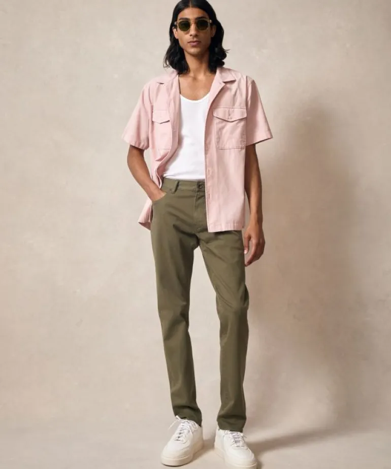 Hot Todd Snyder Slim Fit 5-Pocket Chino in Oak Moss Green
