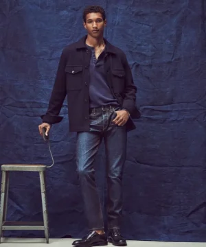 Sale Todd Snyder Slim Japanese Selvedge Stretch Jean in Dark Indigo Blue