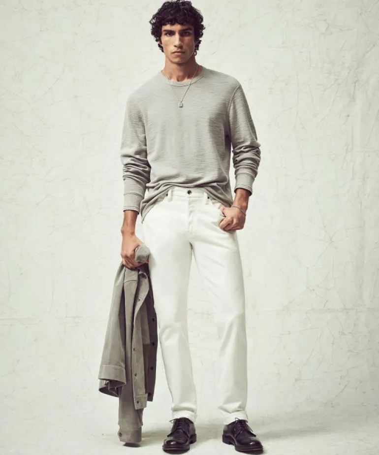 Shop Todd Snyder Slim Japanese Stretch Selvedge Jean in White