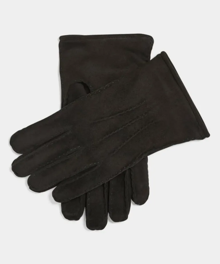 Fashion Todd Snyder Suede Cashmere-Lined Glove in Black