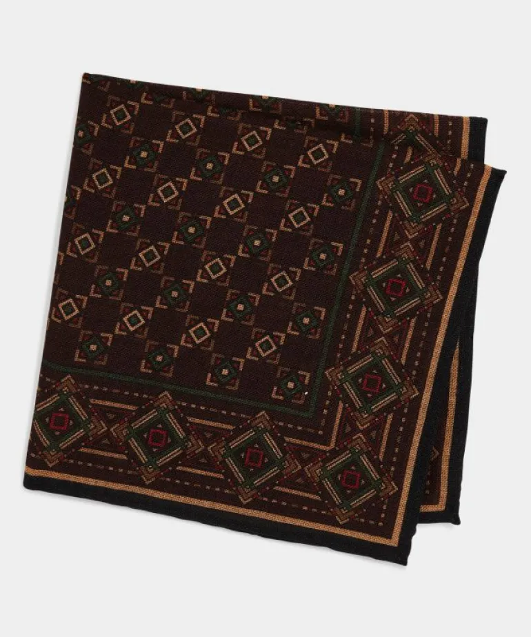 Best Todd Snyder Tile Pocket Square in Red