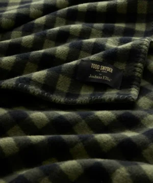 Best Sale Todd Snyder + Joshua Ellis Todd Snyder x Joshua Ellis Wool Blanket In Olive Gingham Green