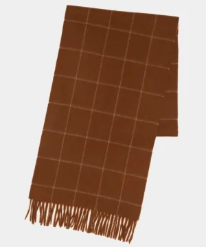 Hot Todd Snyder + Joshua Ellis Todd Snyder x Joshua Ellis Cashmere Windowpane Scarf In Crockett Brown