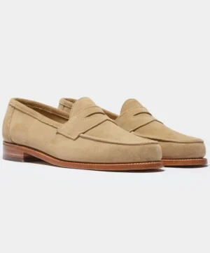 Discount Sanders Todd Snyder x Edwin Loafer in Milkshake Suede Brown