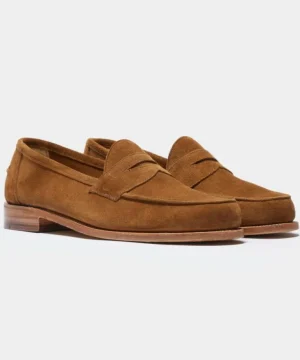 Fashion Sanders Todd Snyder x Edwin Loafer in Tobacco Suede Brown