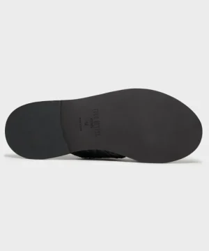 Store Todd Snyder Tuscan Leather Crossover Backstrap Sandal in Black