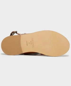 Best Todd Snyder Tuscan Leather Double Strap Sandal in Warm Cognac Brown
