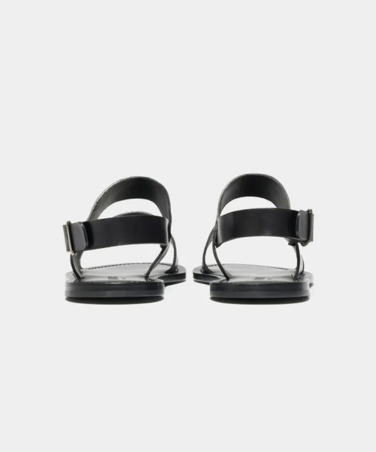 Cheap Todd Snyder Tuscan Leather Double Strap Sandal in Black