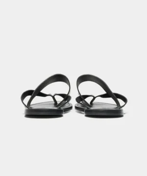 Clearance Todd Snyder Tuscan Leather Thong Cross Sandal in Black